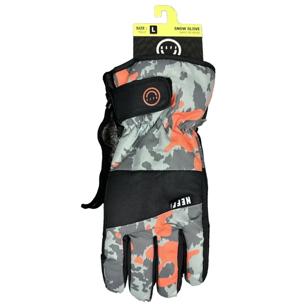 Neff Men's Water resistant Ski Snowboarding Cold Weather Winter Gloves Camo Sz L